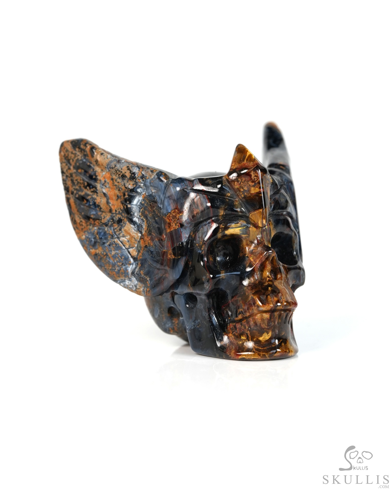 2.1" Pietersite Hand Carved Guardian Crystal Skull Sculpture, Crystal Healing 2.1" Pietersite Hand Carved Guardian Crystal Skull Sculpture, Crystal Healing