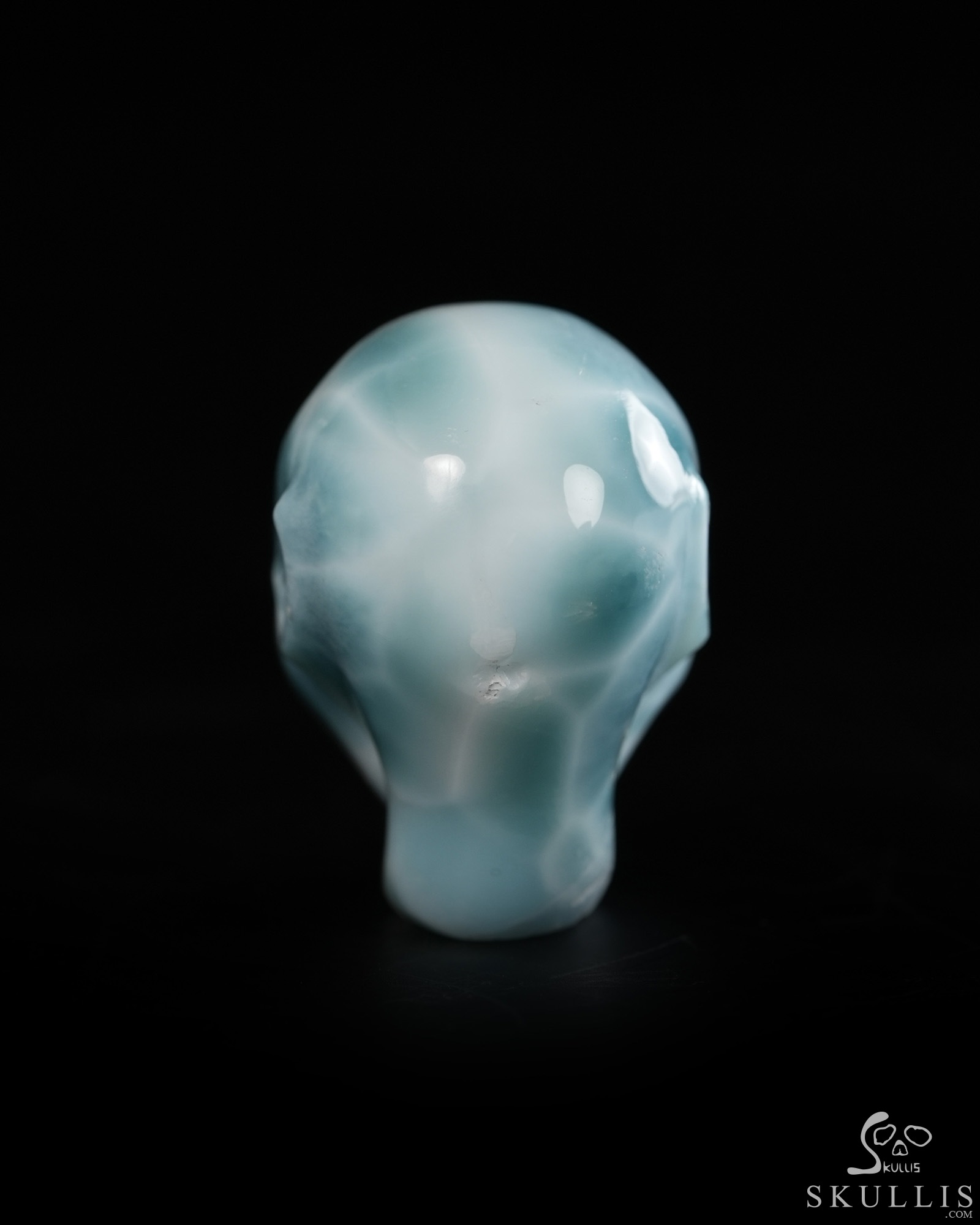 Gemstone 1.1" Larimar Hand Carved Fairy Elf Alien Crystal Skull Companion Sculpture, Crystal Healing Gemstone 1.1" Larimar Hand Carved Fairy Elf Alien Crystal Skull Companion Sculpture, Crystal Healing
