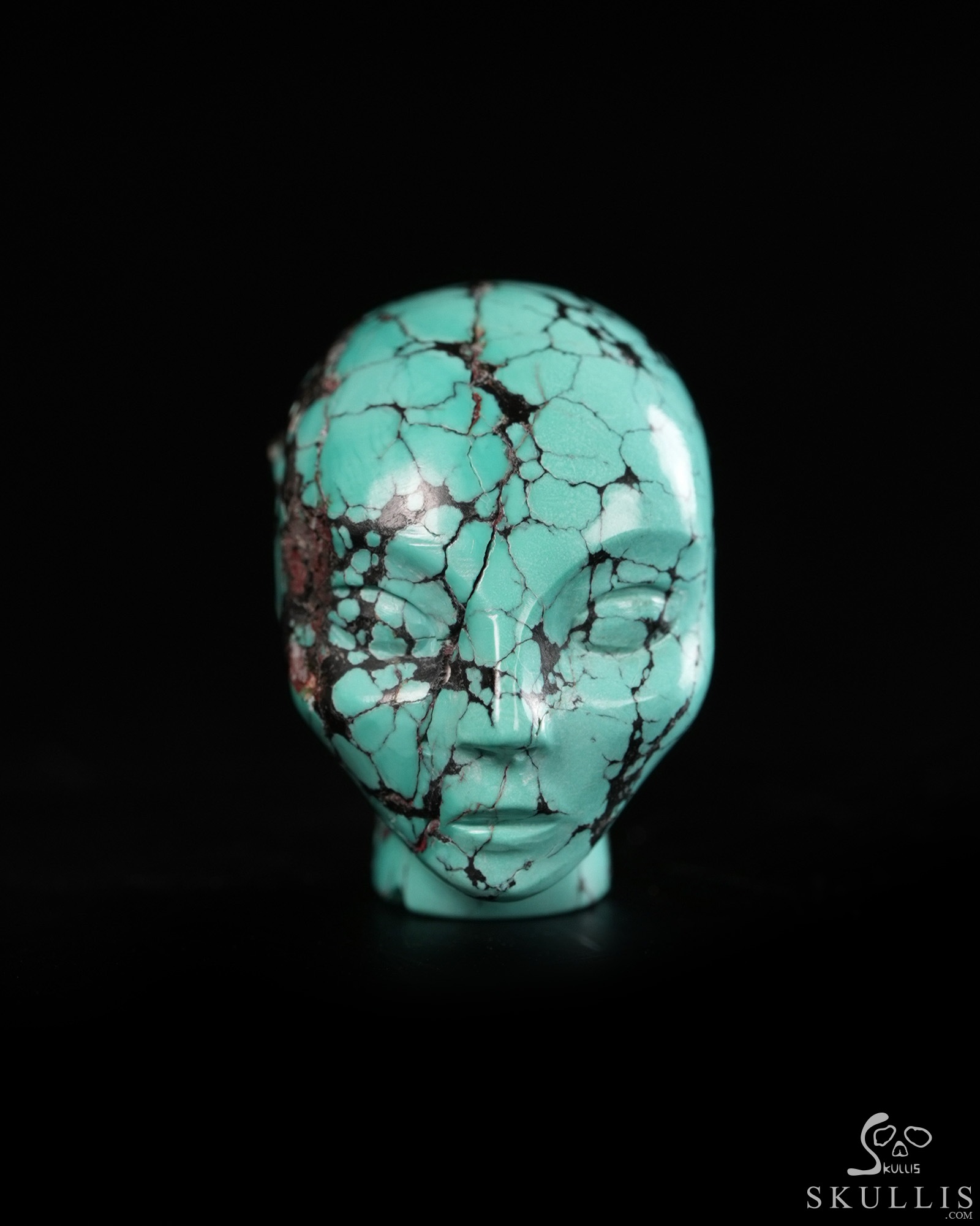 Gemstone 1.0" Turquoise Hand Carved Fairy Elf Alien Crystal Skull Companion Sculpture, Crystal Healing Gemstone 1.0" Turquoise Hand Carved Fairy Elf Alien Crystal Skull Companion Sculpture, Crystal Healing