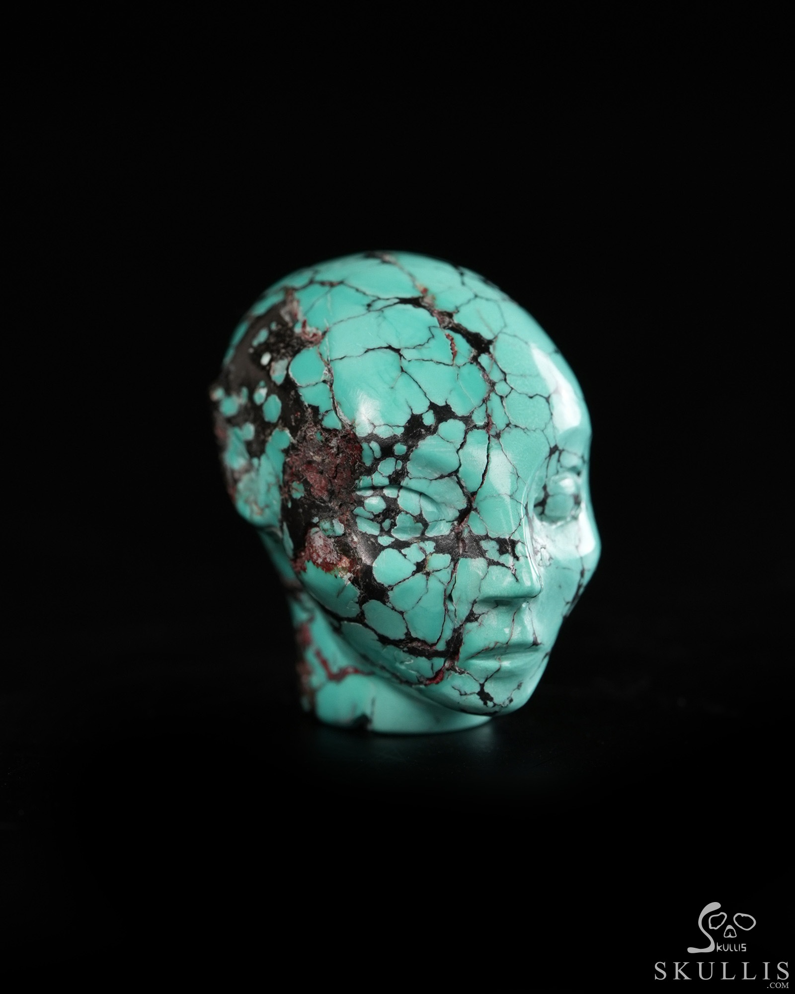 Gemstone 1.0" Turquoise Hand Carved Fairy Elf Alien Crystal Skull Companion Sculpture, Crystal Healing Gemstone 1.0" Turquoise Hand Carved Fairy Elf Alien Crystal Skull Companion Sculpture, Crystal Healing