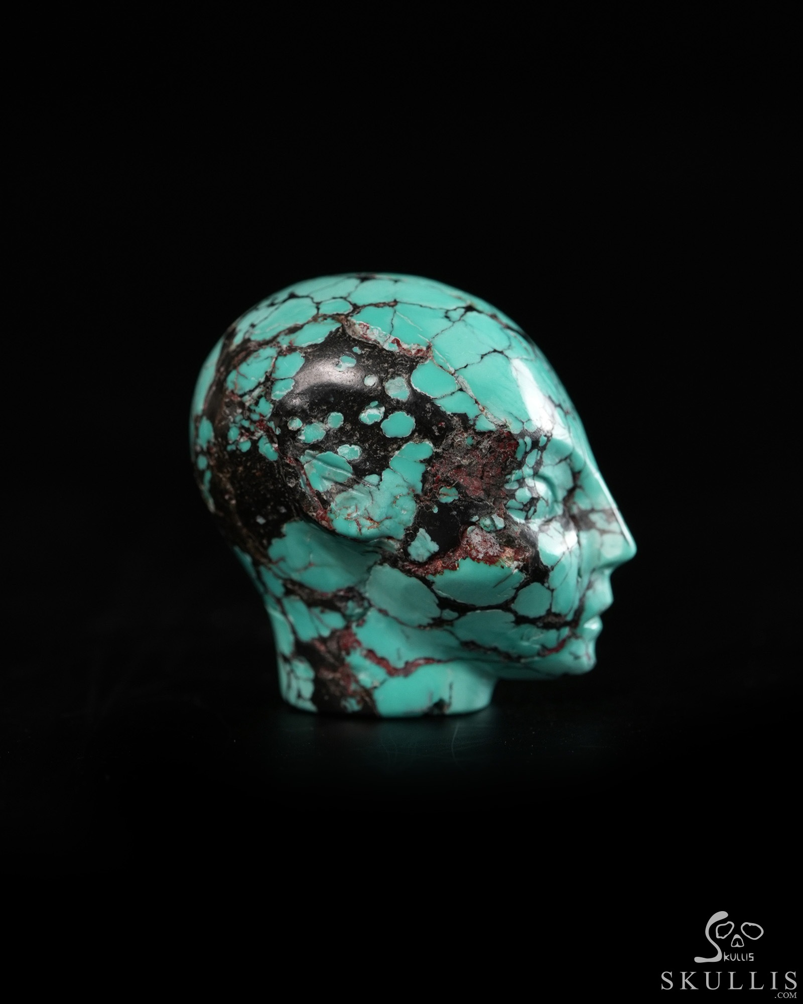 Gemstone 1.0" Turquoise Hand Carved Fairy Elf Alien Crystal Skull Companion Sculpture, Crystal Healing Gemstone 1.0" Turquoise Hand Carved Fairy Elf Alien Crystal Skull Companion Sculpture, Crystal Healing