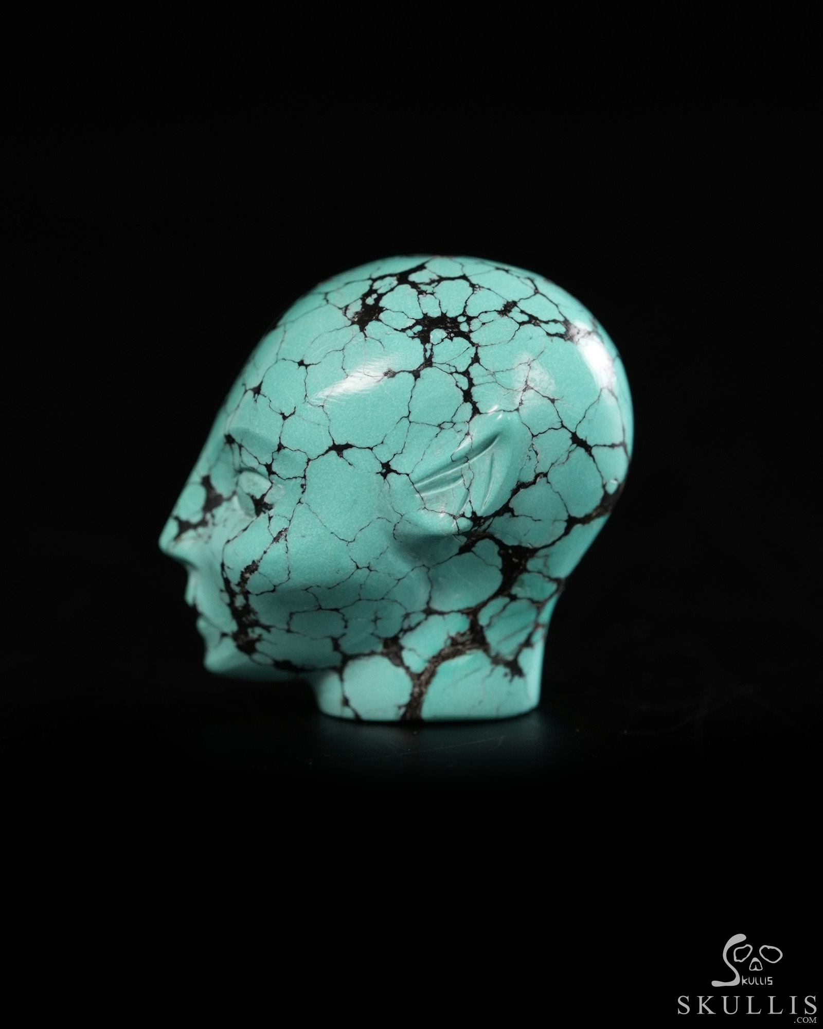 Gemstone 1.0" Turquoise Hand Carved Fairy Elf Alien Crystal Skull Companion Sculpture, Crystal Healing Gemstone 1.0" Turquoise Hand Carved Fairy Elf Alien Crystal Skull Companion Sculpture, Crystal Healing