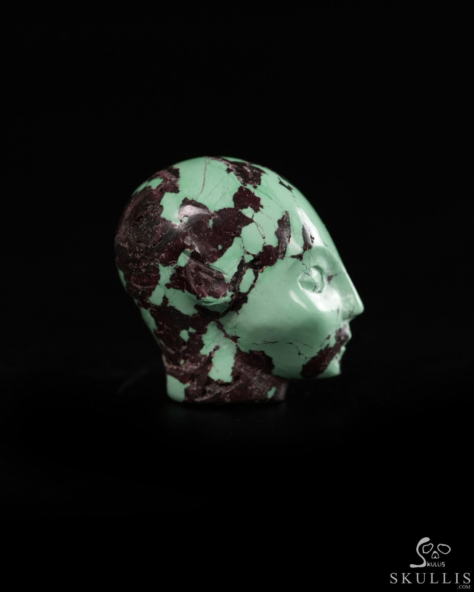 Gemstone 0.8" Turquoise Hand Carved Fairy Elf Alien Crystal Skull Companion Sculpture, Crystal Healing Gemstone 0.8" Turquoise Hand Carved Fairy Elf Alien Crystal Skull Companion Sculpture, Crystal Healing
