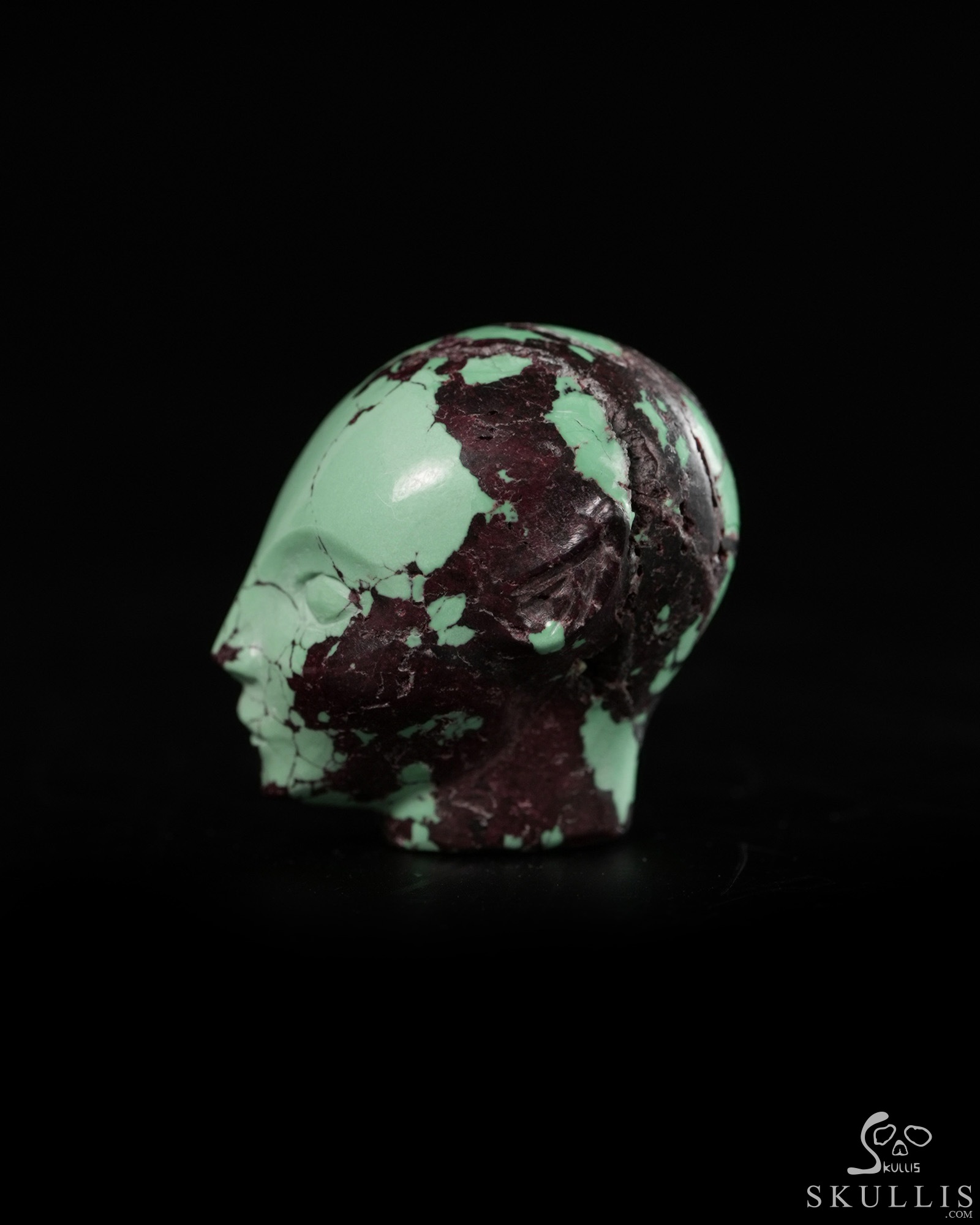 Gemstone 0.8" Turquoise Hand Carved Fairy Elf Alien Crystal Skull Companion Sculpture, Crystal Healing Gemstone 0.8" Turquoise Hand Carved Fairy Elf Alien Crystal Skull Companion Sculpture, Crystal Healing