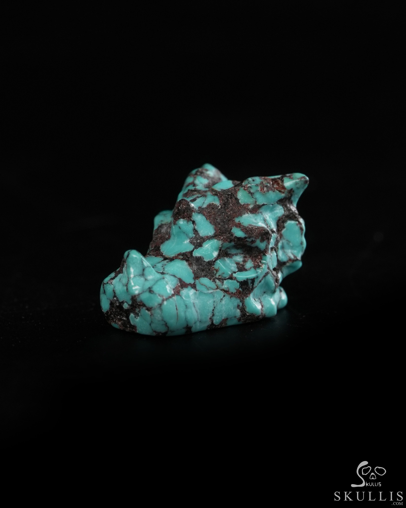 Gemstone 0.6" Turquoise Hand Carved Crystal Dragon Skull Sculpture, Crystal Healing Gemstone 0.6" Turquoise Hand Carved Crystal Dragon Skull Sculpture, Crystal Healing