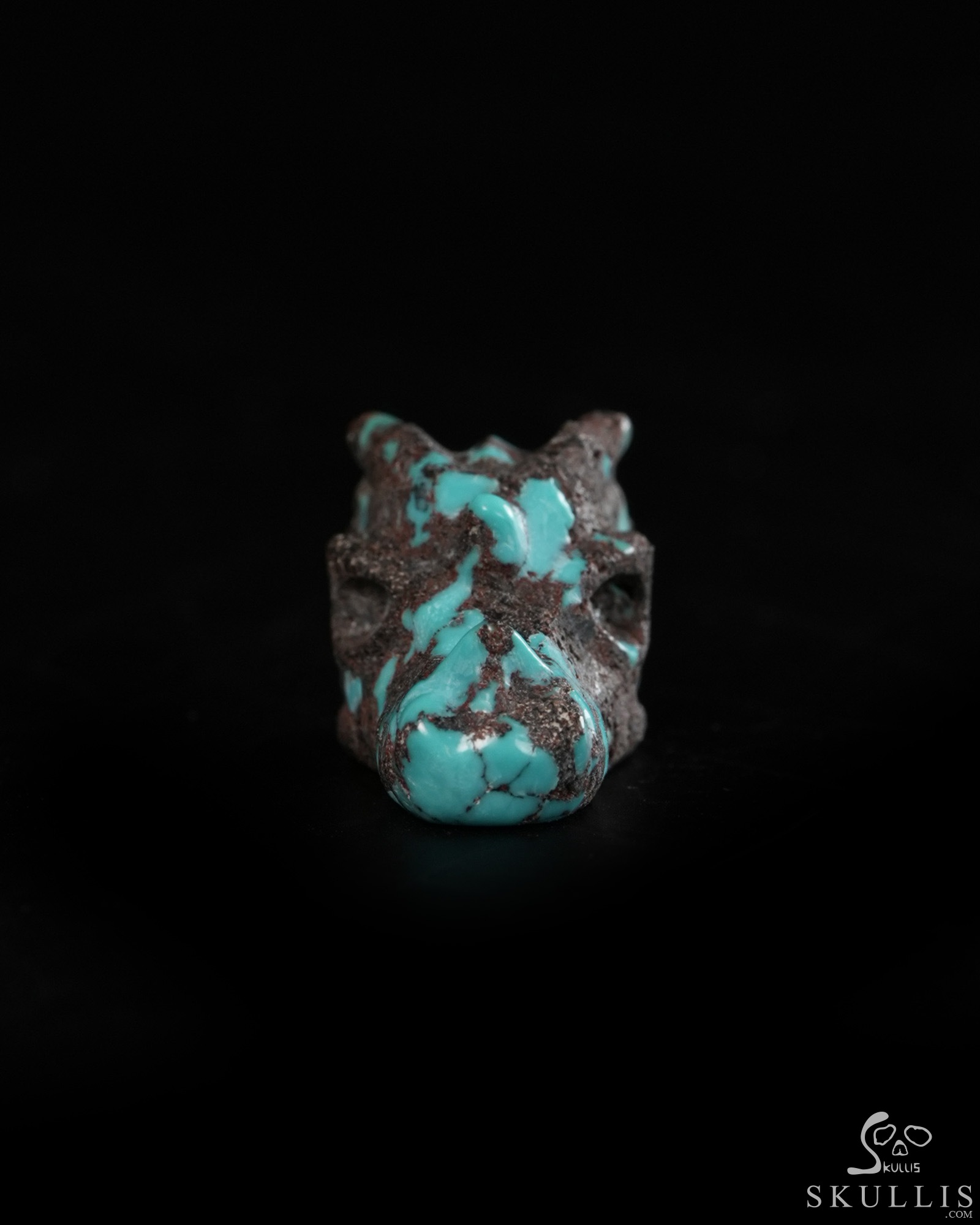 Gemstone 0.6" Turquoise Hand Carved Crystal Dragon Skull Sculpture, Crystal Healing Gemstone 0.6" Turquoise Hand Carved Crystal Dragon Skull Sculpture, Crystal Healing