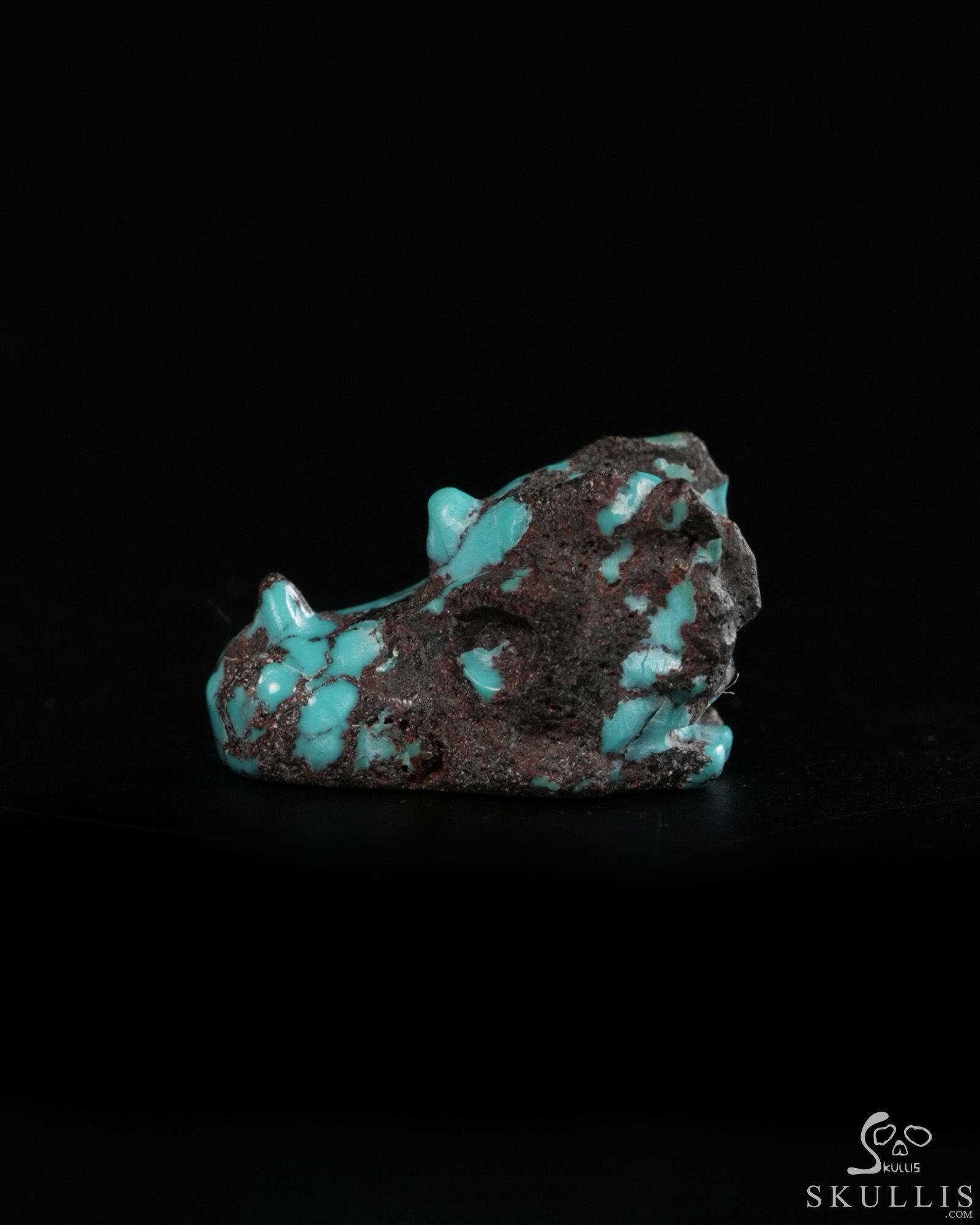 Gemstone 0.6" Turquoise Hand Carved Crystal Dragon Skull Sculpture, Crystal Healing Gemstone 0.6" Turquoise Hand Carved Crystal Dragon Skull Sculpture, Crystal Healing