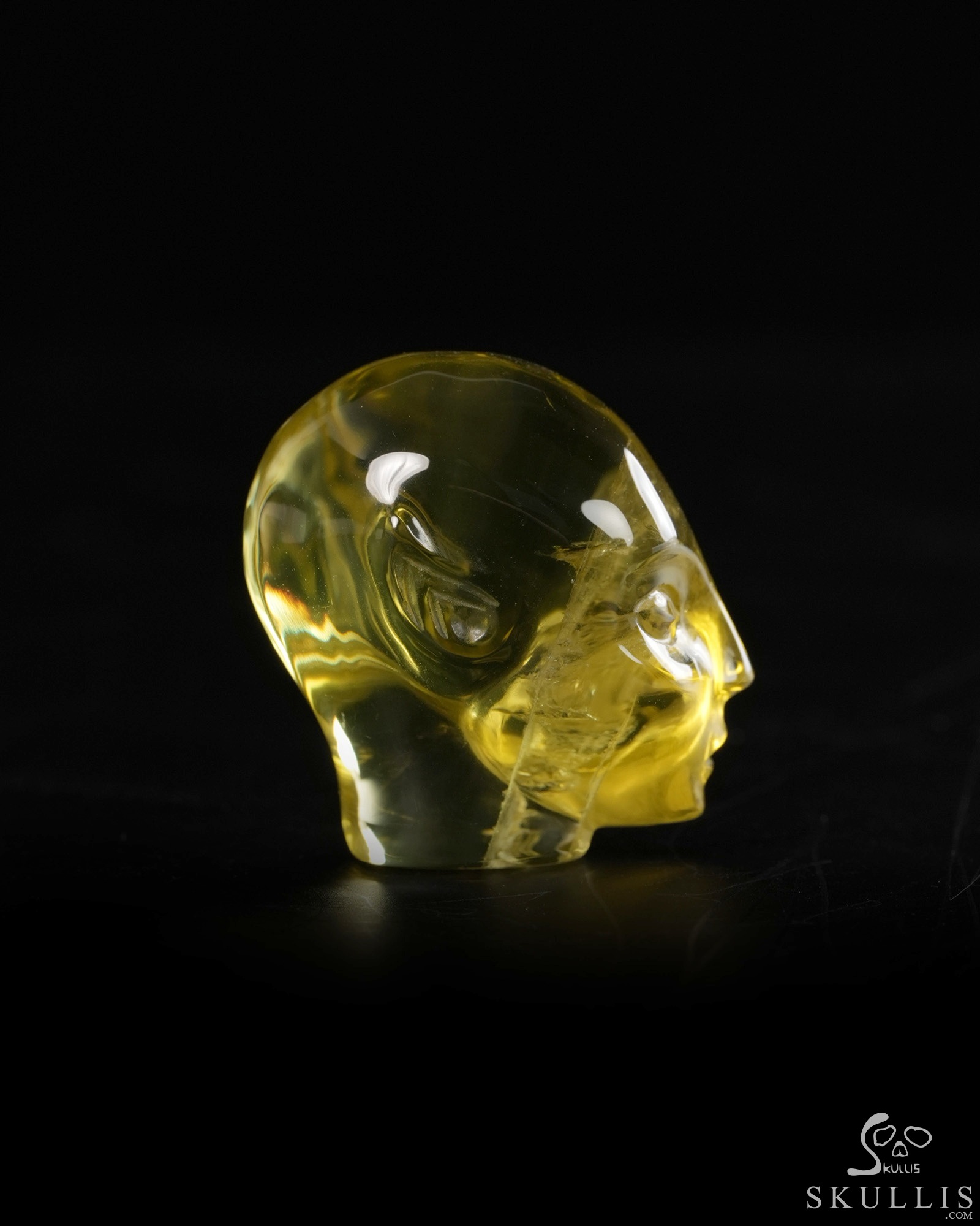 Gemstone 1.2" Citrine Hand Carved Fairy Elf Alien Crystal Skull Companion Sculpture, Crystal Healing Gemstone 1.2" Citrine Hand Carved Fairy Elf Alien Crystal Skull Companion Sculpture, Crystal Healing