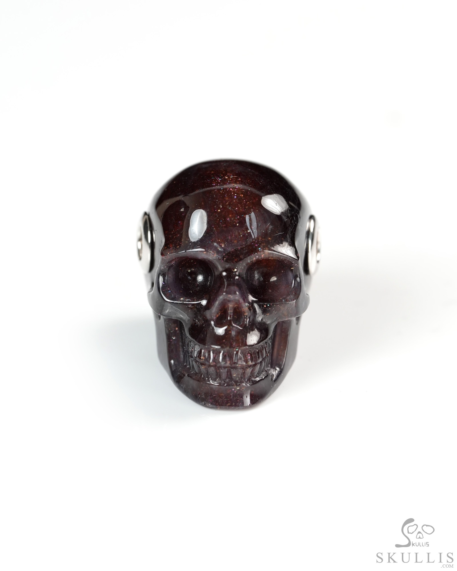 Skullis Signature 1.2" Iolite Hand Carved Crystal Skull Pendant, Crystal Healing Skull Jewelry, for Women & Men Skullis Signature 1.2" Iolite Hand Carved Crystal Skull Pendant, Crystal Healing Skull Jewelry, for Women & Men
