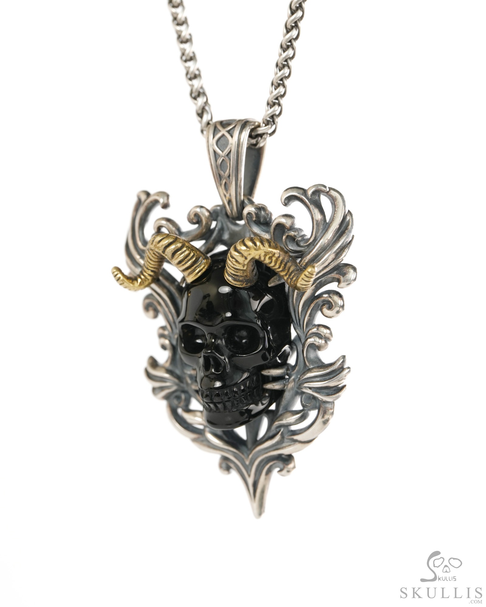 Necklace of 2.6" Black Obsidian Hand Carved Crystal Skull Pendant, Crystal Healing Skull Jewelry, for Women & Men Necklace of 2.6" Black Obsidian Hand Carved Crystal Skull Pendant, Crystal Healing Skull Jewelry, for Women & Men