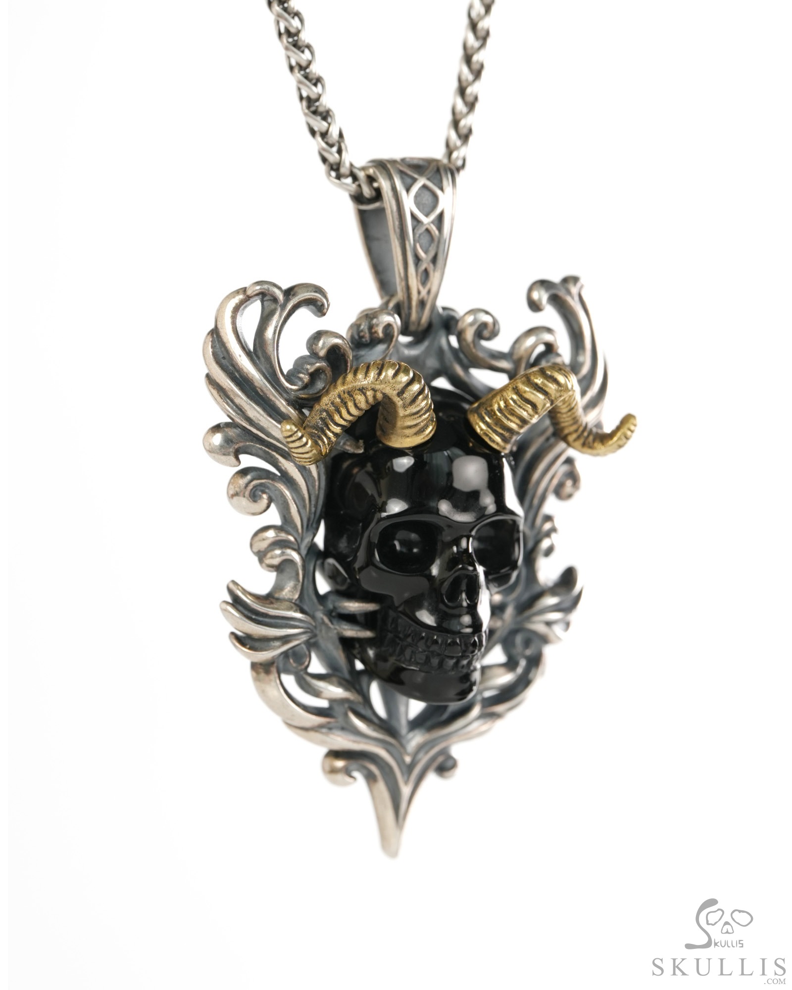 Necklace of 2.6" Black Obsidian Hand Carved Crystal Skull Pendant, Crystal Healing Skull Jewelry, for Women & Men Necklace of 2.6" Black Obsidian Hand Carved Crystal Skull Pendant, Crystal Healing Skull Jewelry, for Women & Men