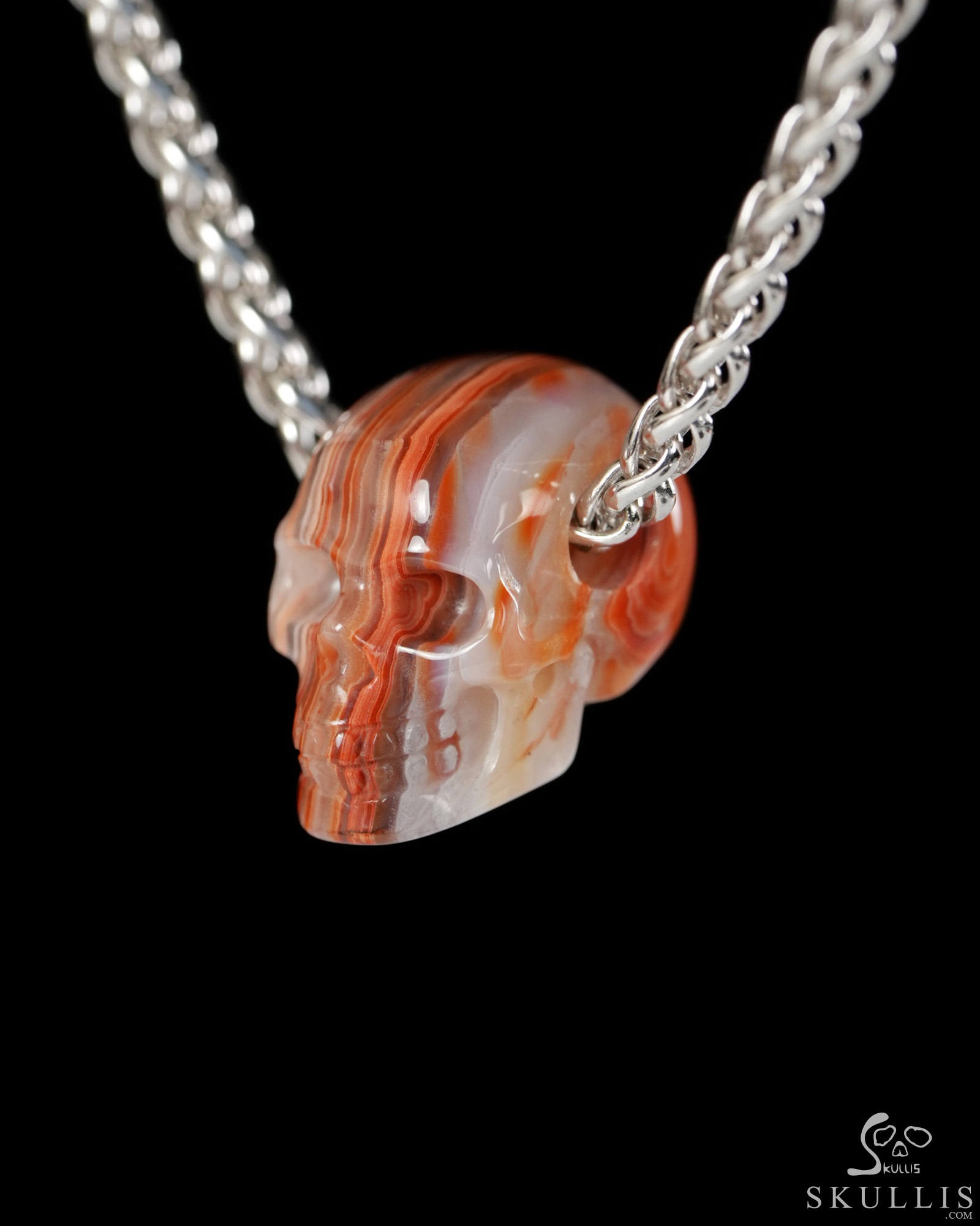 Minimalist Skull Pendant 0.6" Red Crazy Lace Agate Hand Carved Crystal Skull Pendant, Crystal Healing Skull Jewelry, for Women & Men Minimalist Skull Pendant 0.6" Red Crazy Lace Agate Hand Carved Crystal Skull Pendant, Crystal Healing Skull Jewelry, for Women & Men