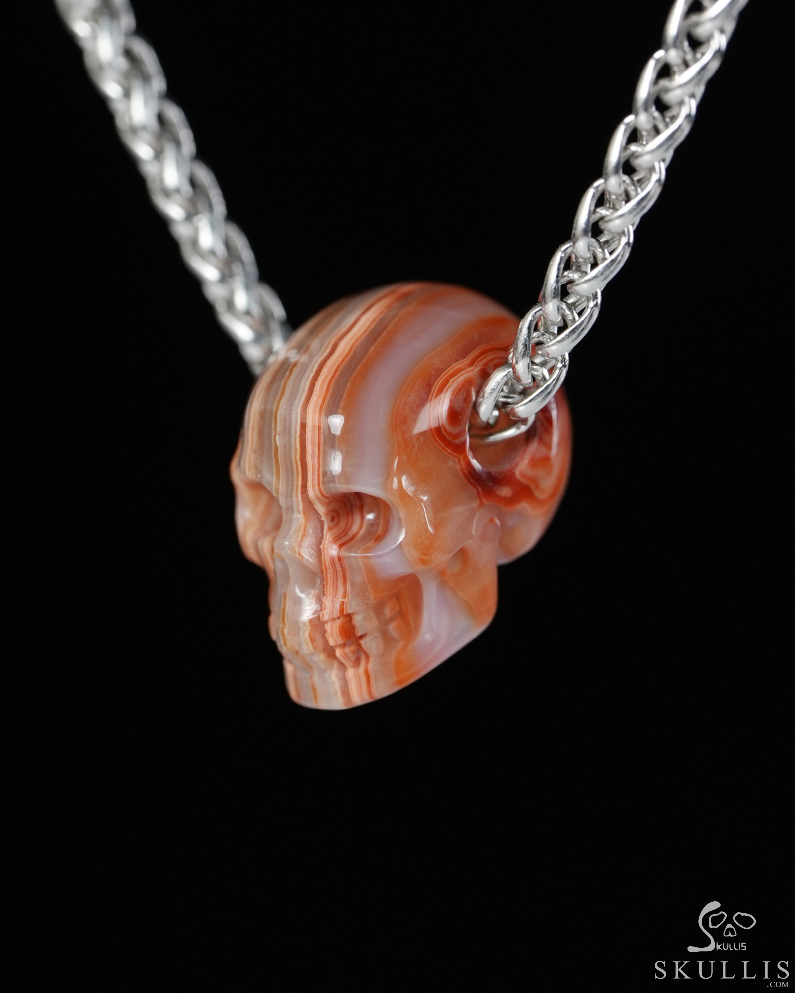 Minimalist Skull Pendant 0.6" Red Crazy Lace Agate Hand Carved Crystal Skull Pendant, Crystal Healing Skull Jewelry, for Women & Men Minimalist Skull Pendant 0.6" Red Crazy Lace Agate Hand Carved Crystal Skull Pendant, Crystal Healing Skull Jewelry, for Women & Men
