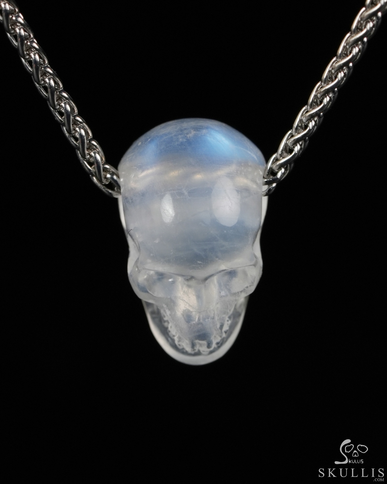 Minimalist Skull Pendant 0.6" Moonstone Hand Carved Crystal Skull Pendant, Crystal Healing Skull Jewelry, for Women & Men Minimalist Skull Pendant 0.6" Moonstone Hand Carved Crystal Skull Pendant, Crystal Healing Skull Jewelry, for Women & Men