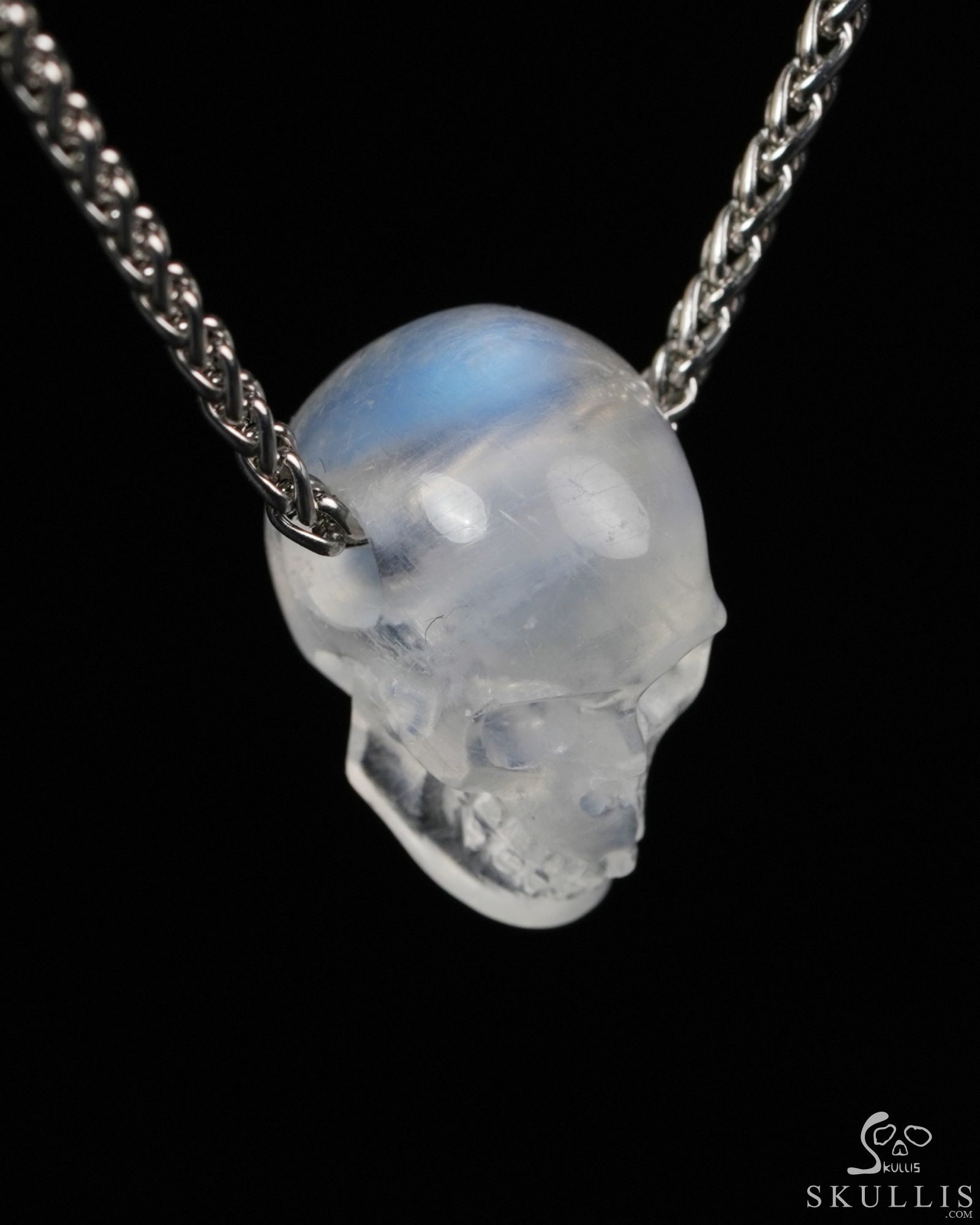 Minimalist Skull Pendant 0.6" Moonstone Hand Carved Crystal Skull Pendant, Crystal Healing Skull Jewelry, for Women & Men Minimalist Skull Pendant 0.6" Moonstone Hand Carved Crystal Skull Pendant, Crystal Healing Skull Jewelry, for Women & Men