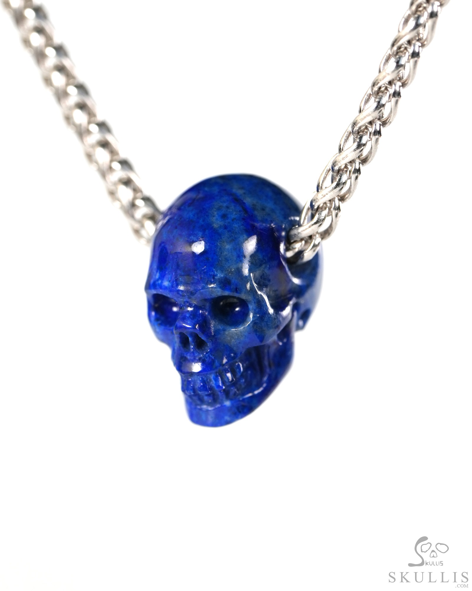 Minimalist Skull Pendant - 0.6" Lapis Lazuli Hand Carved Crystal Skull Pendant, Crystal Healing Skull Jewelry, for Women & Men Minimalist Skull Pendant - 0.6" Lapis Lazuli Hand Carved Crystal Skull Pendant, Crystal Healing Skull Jewelry, for Women & Men
