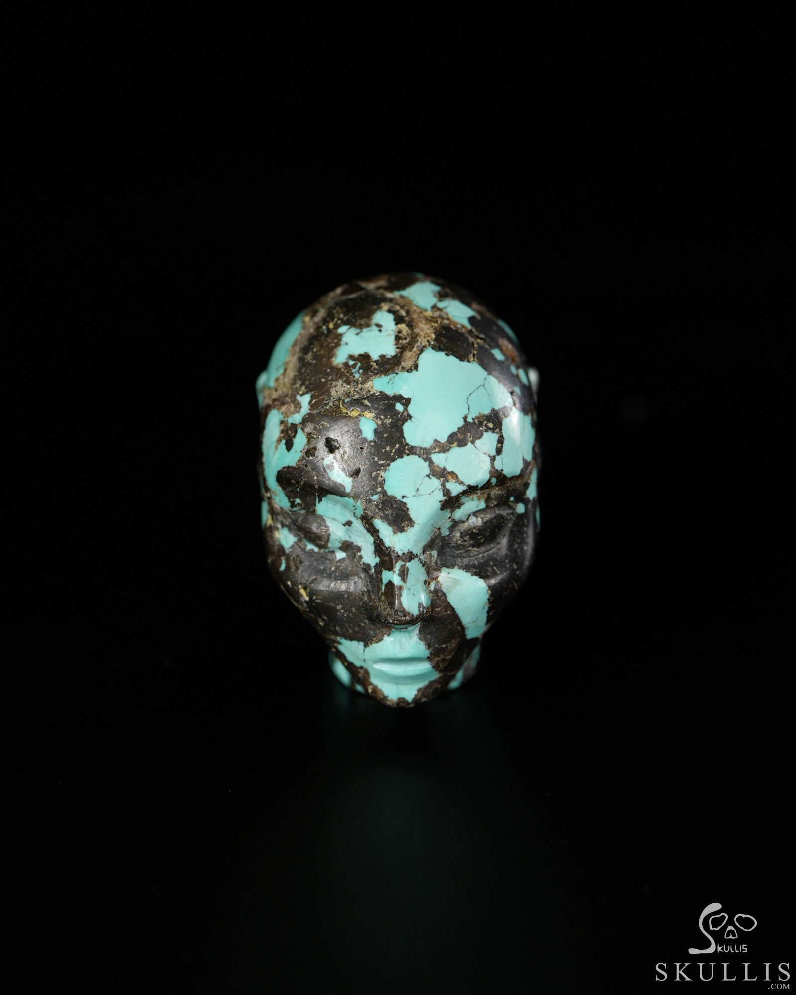 Gemstone 1.2" Turquoise Hand Carved Fairy Elf Alien Crystal Skull Companion Sculpture, Crystal Healing Gemstone 1.2" Turquoise Hand Carved Fairy Elf Alien Crystal Skull Companion Sculpture, Crystal Healing