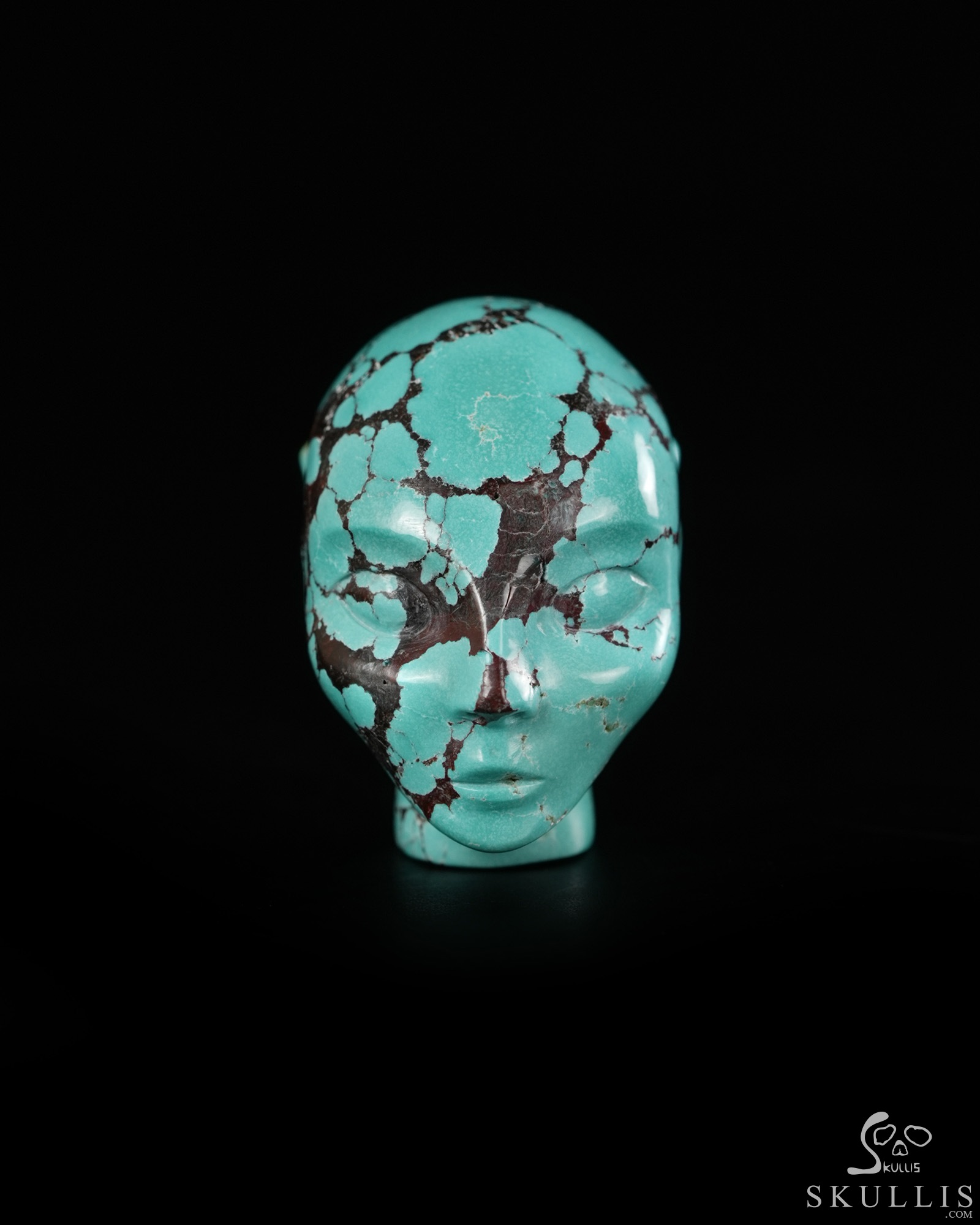Gemstone 1.3" Turquoise Hand Carved Fairy Elf Alien Crystal Skull Companion Sculpture, Crystal Healing Gemstone 1.3" Turquoise Hand Carved Fairy Elf Alien Crystal Skull Companion Sculpture, Crystal Healing