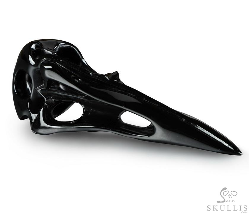 Night Pathfinder - Black Obsidian Hand Carved Crystal Raven Skull Pendant with Garnet, Crystal Healing Skull Jewelry, for Women & Men Night Pathfinder - Black Obsidian Hand Carved Crystal Raven Skull Pendant with Garnet, Crystal Healing Skull Jewelry, for Women & Men
