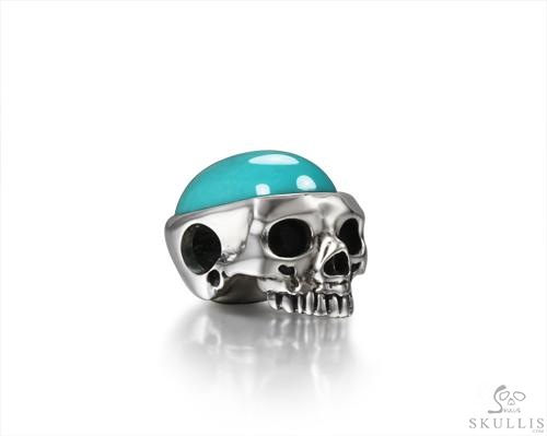 Turquoise & 925 Sterling Silver Carved Crystal Skull Pendant,925 Sterling Silver Turquoise & 925 Sterling Silver Carved Crystal Skull Pendant,925 Sterling Silver