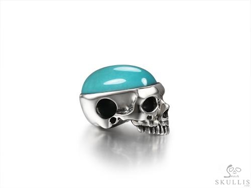 Turquoise & 925 Sterling Silver Carved Crystal Skull Pendant,925 Sterling Silver Turquoise & 925 Sterling Silver Carved Crystal Skull Pendant,925 Sterling Silver