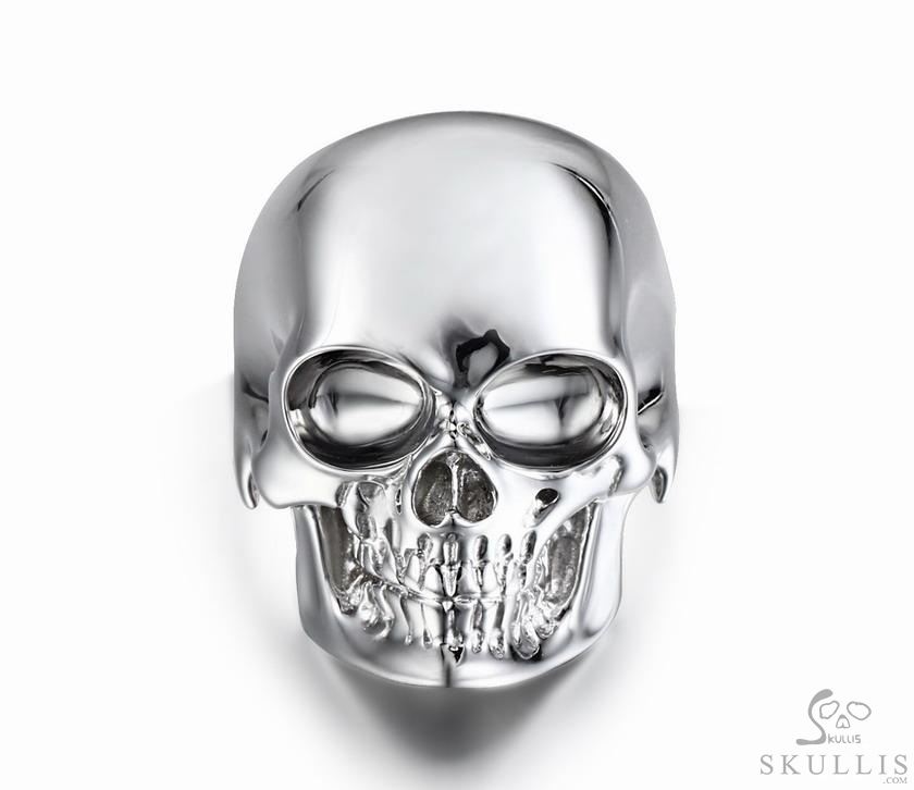 The Master - Rhodium Plated 925 Sterling Silver Skull Ring The Master - Rhodium Plated 925 Sterling Silver Skull Ring