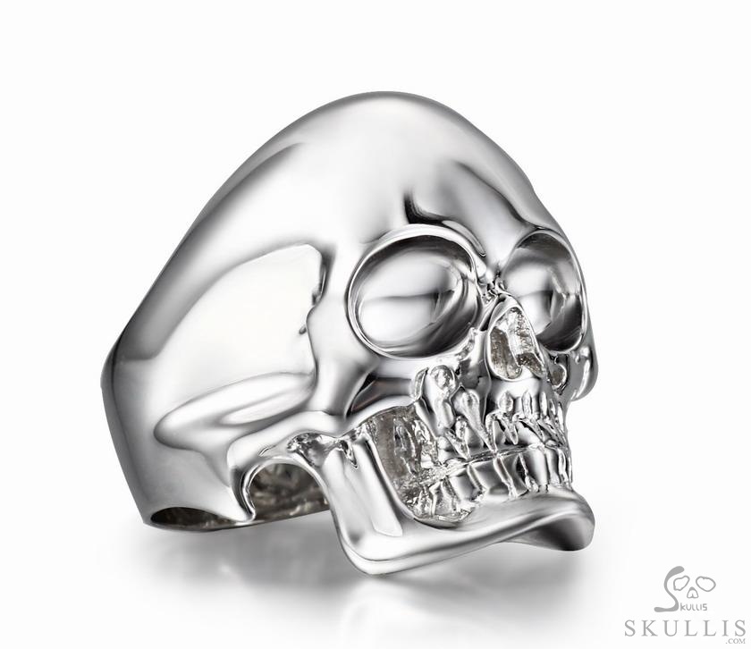 The Master - Rhodium Plated 925 Sterling Silver Skull Ring The Master - Rhodium Plated 925 Sterling Silver Skull Ring