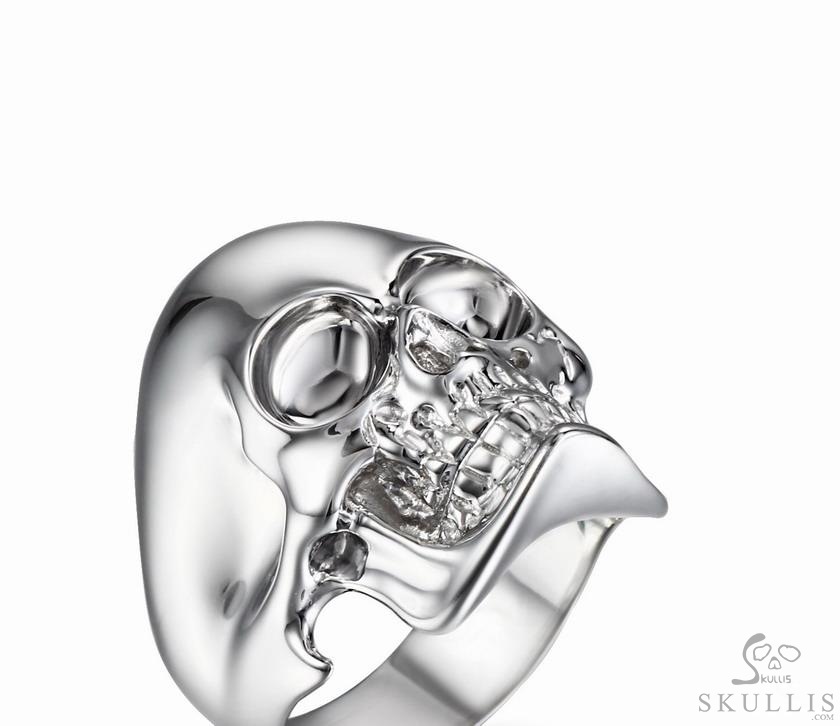 The Master - Rhodium Plated 925 Sterling Silver Skull Ring The Master - Rhodium Plated 925 Sterling Silver Skull Ring