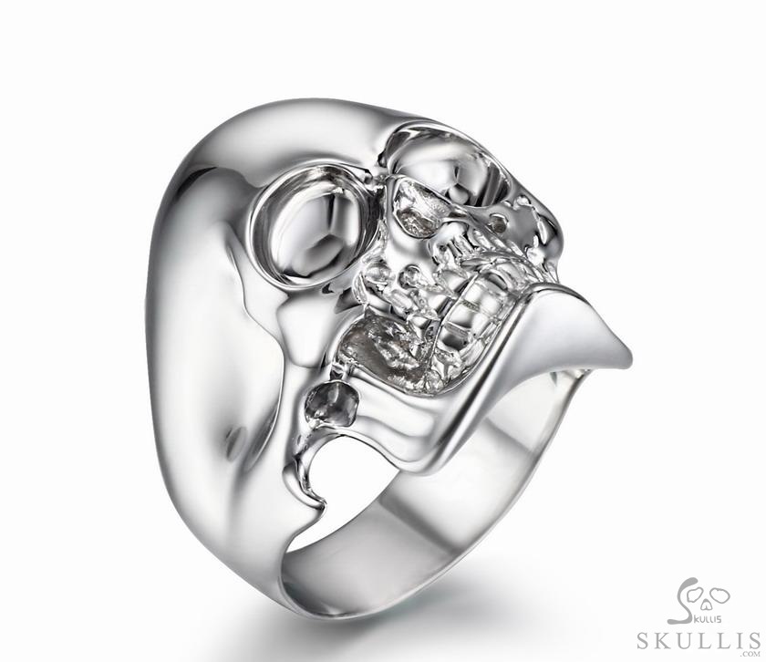 The Master - Rhodium Plated 925 Sterling Silver Skull Ring The Master - Rhodium Plated 925 Sterling Silver Skull Ring