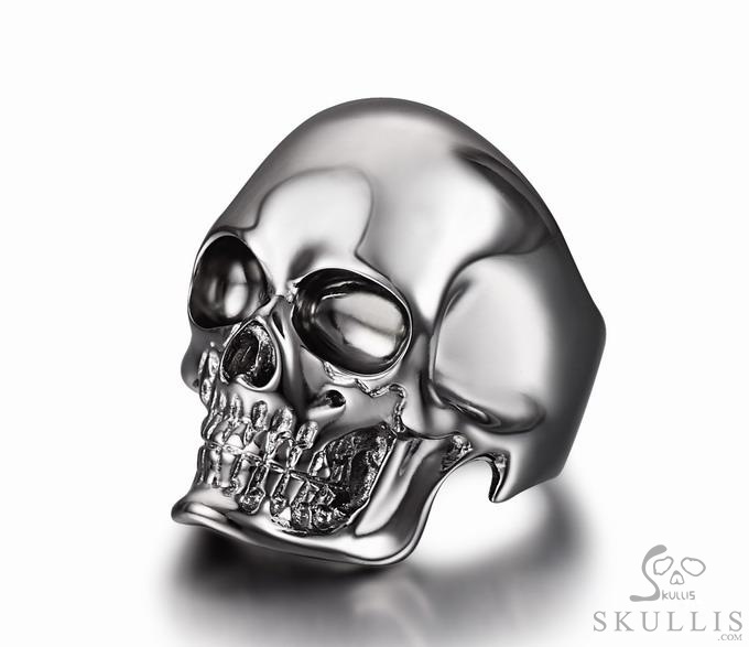 The Master - Black Rutanium & 925 Sterling Silver Plated Skull Ring The Master - Black Rutanium & 925 Sterling Silver Plated Skull Ring