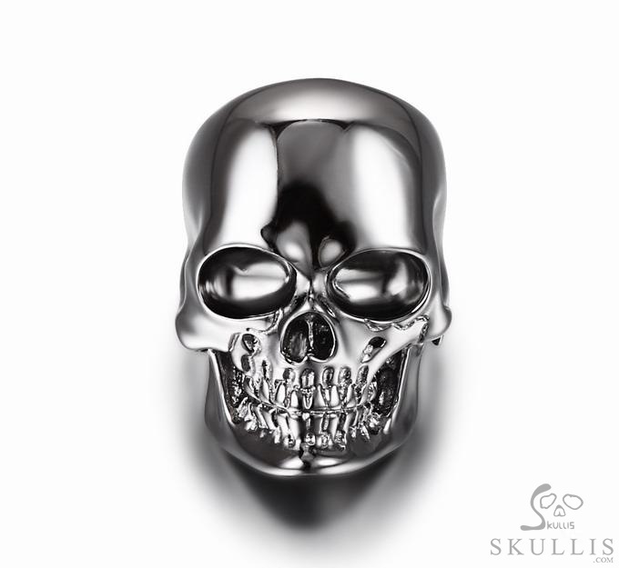 The Master - Black Rutanium & 925 Sterling Silver Plated Skull Ring The Master - Black Rutanium & 925 Sterling Silver Plated Skull Ring
