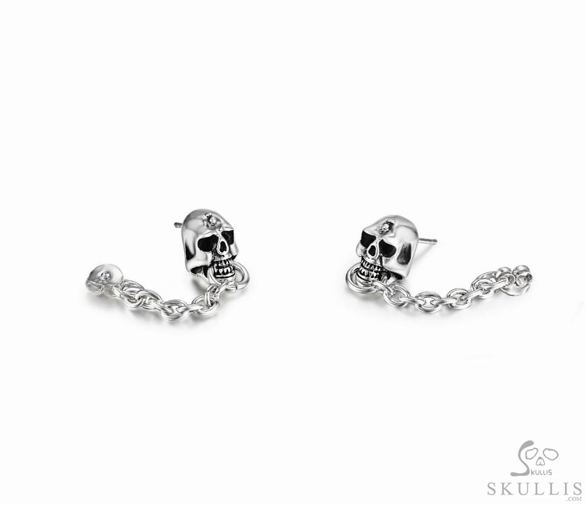 The Linked Mind - 925 Sterling Silver Skull Earrings The Linked Mind - 925 Sterling Silver Skull Earrings