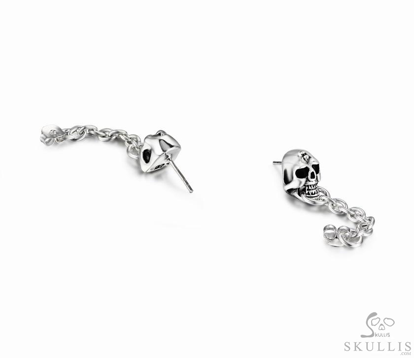 The Linked Mind - 925 Sterling Silver Skull Earrings The Linked Mind - 925 Sterling Silver Skull Earrings