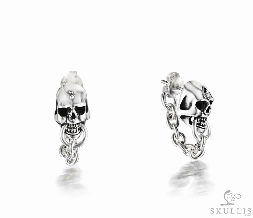 The Linked Mind - 925 Sterling Silver Skull Earrings The Linked Mind - 925 Sterling Silver Skull Earrings