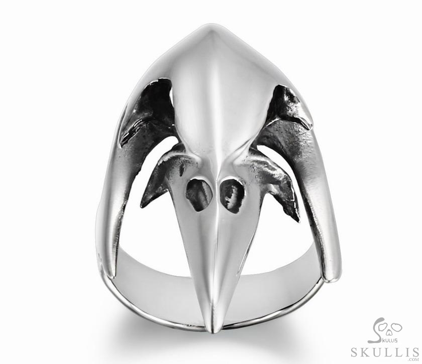 Raptor Skull Guardian - 925 Sterling Silver Skull Ring Raptor Skull Guardian - 925 Sterling Silver Skull Ring