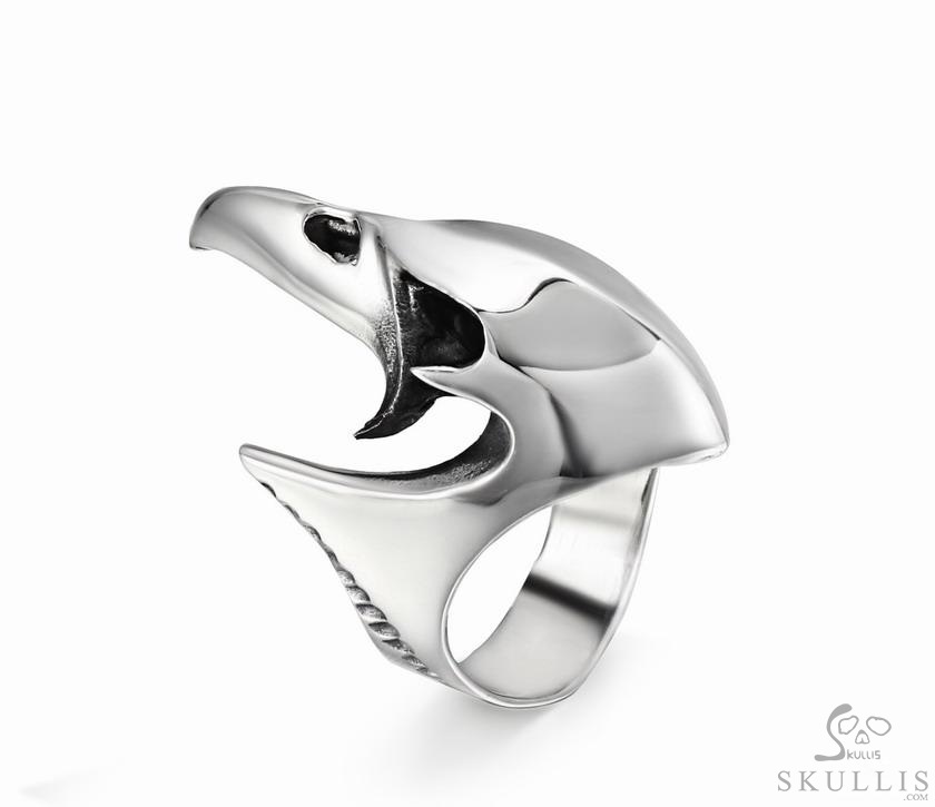 Raptor Skull Guardian - 925 Sterling Silver Skull Ring Raptor Skull Guardian - 925 Sterling Silver Skull Ring