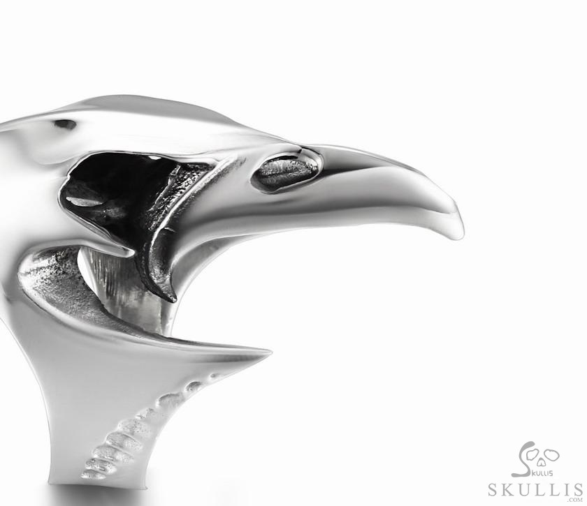 Raptor Skull Guardian - 925 Sterling Silver Skull Ring Raptor Skull Guardian - 925 Sterling Silver Skull Ring