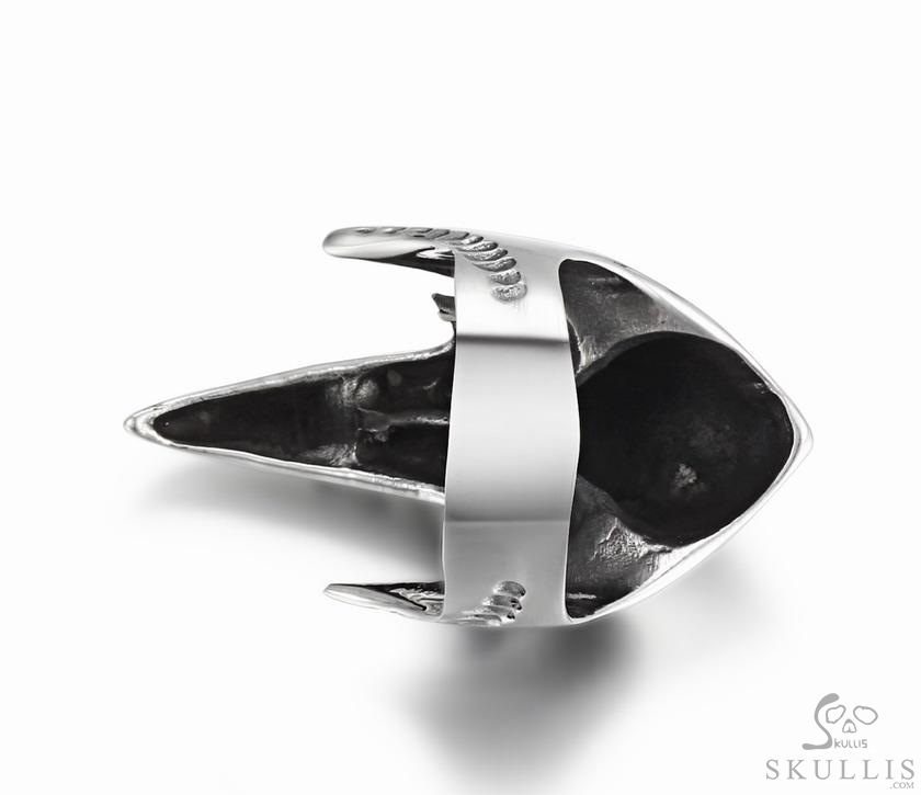 Raptor Skull Guardian - 925 Sterling Silver Skull Ring Raptor Skull Guardian - 925 Sterling Silver Skull Ring