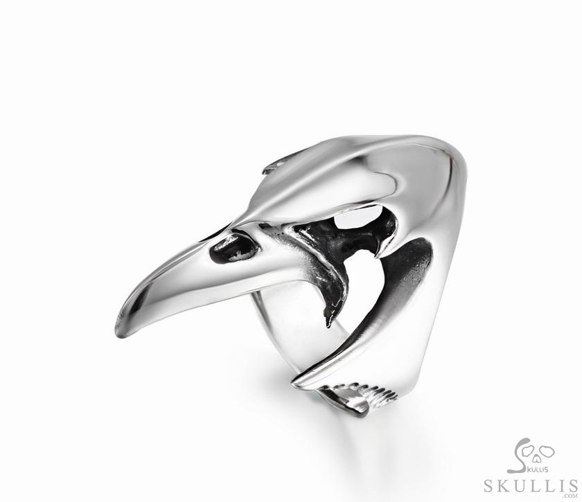 Raptor Skull Guardian - 925 Sterling Silver Skull Ring Raptor Skull Guardian - 925 Sterling Silver Skull Ring
