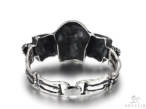 The Architect of Grace - Oxidized 925 Sterling Silver Skull Bracelet, Skull Jewelry, for Women & Men The Architect of Grace - Oxidized 925 Sterling Silver Skull Bracelet, Skull Jewelry, for Women & Men