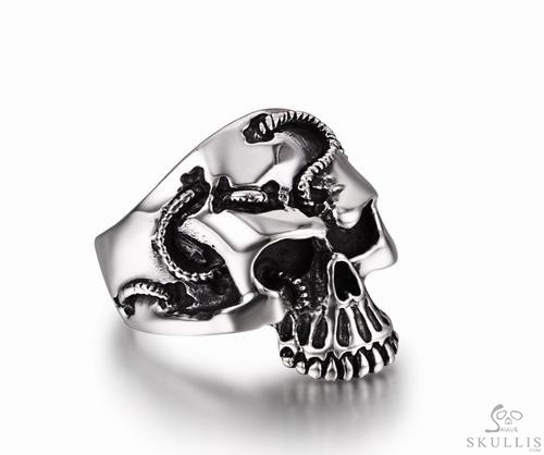 Rope Banding 925 Sterling Silver Skull Ring Rope Banding 925 Sterling Silver Skull Ring