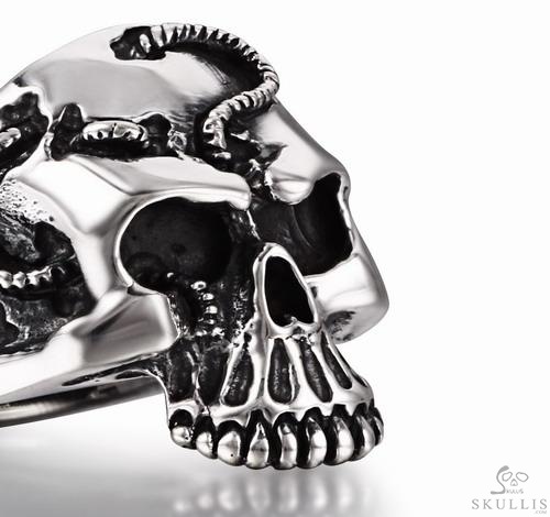 Rope Banding 925 Sterling Silver Skull Ring Rope Banding 925 Sterling Silver Skull Ring