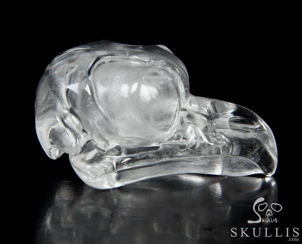 Clear 1.6" Quartz Rock Crystal Carved Crystal Owl Skull Clear 1.6" Quartz Rock Crystal Carved Crystal Owl Skull