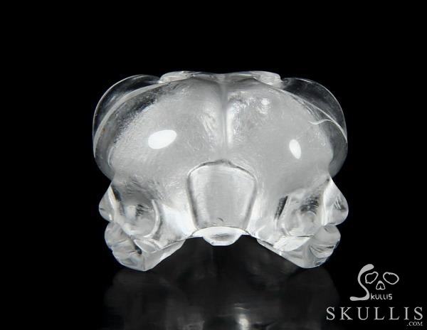 Clear 1.6" Quartz Rock Crystal Carved Crystal Owl Skull Clear 1.6" Quartz Rock Crystal Carved Crystal Owl Skull
