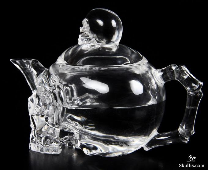 Amazing Clear Huge 5.1 Quartz Rock Crystal Carved Crystal Skull Coffee Mug,  Cup, 6.3 OZ Crystal Healing - Skullis Gemstone & Crystal Skulls