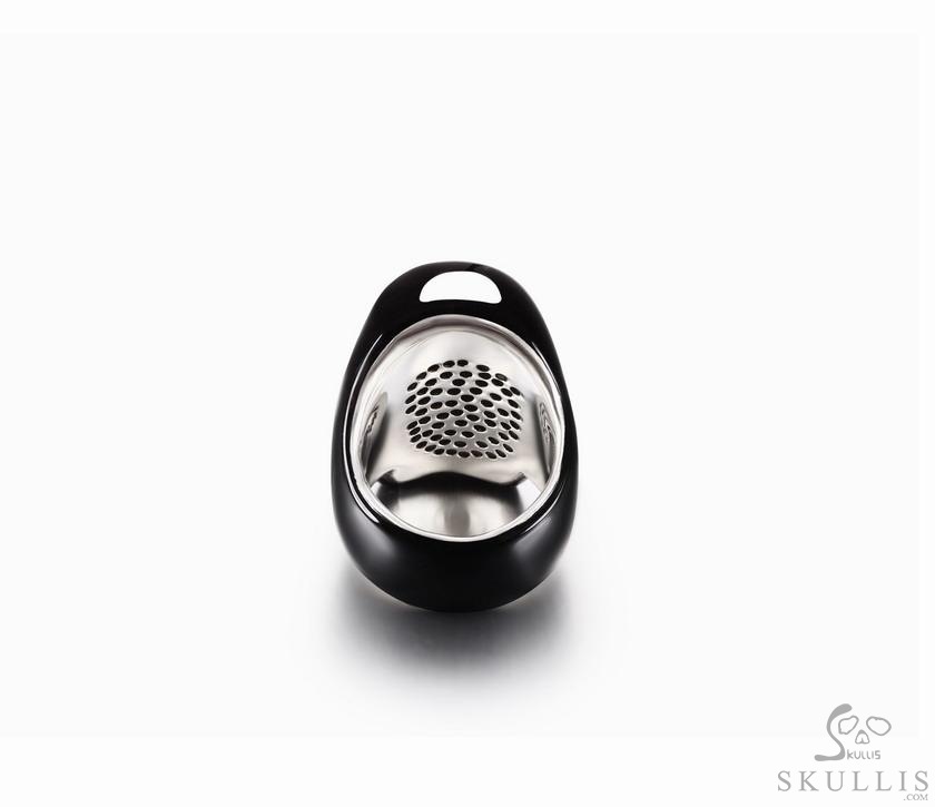 The Poetic Dreamer - Solid Black Obsidian & 925 Sterling Silver Hand Carved Crystal Skull Ring, Crystal Healing Skull Jewelry, for Women & Men The Poetic Dreamer - Solid Black Obsidian & 925 Sterling Silver Hand Carved Crystal Skull Ring, Crystal Healing Skull Jewelry, for Women & Men