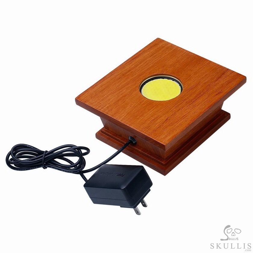 Rikoo Rosewood LED White Light Display Stand, Crystal Lamp Wooden Base for Gemstone Crystal Stone Sculpture & Mineral Specimen Rikoo Rosewood LED White Light Display Stand, Crystal Lamp Wooden Base for Gemstone Crystal Stone Sculpture & Mineral Specimen