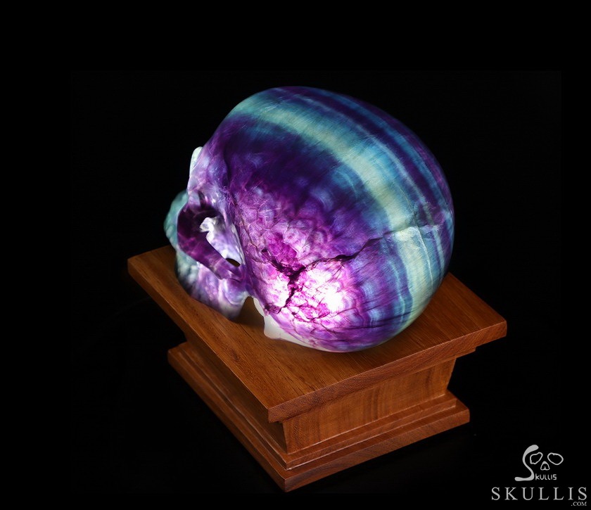 Rikoo Rosewood LED White Light Display Stand, Crystal Lamp Wooden Base for Gemstone Crystal Stone Sculpture & Mineral Specimen Rikoo Rosewood LED White Light Display Stand, Crystal Lamp Wooden Base for Gemstone Crystal Stone Sculpture & Mineral Specimen