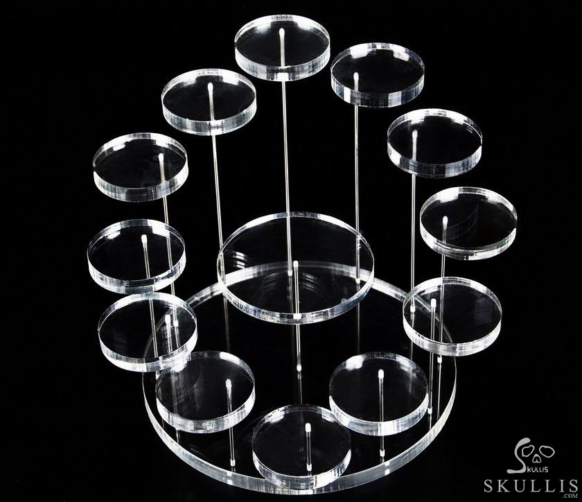 Floating 13 Crystal Skulls White Acrylic Display Stand for 1.5"-2.5" Crystal Skull Floating 13 Crystal Skulls White Acrylic Display Stand for 1.5"-2.5" Crystal Skull