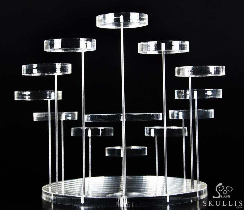 Floating 13 Crystal Skulls White Acrylic Display Stand for 1.5"-2.5" Crystal Skull Floating 13 Crystal Skulls White Acrylic Display Stand for 1.5"-2.5" Crystal Skull